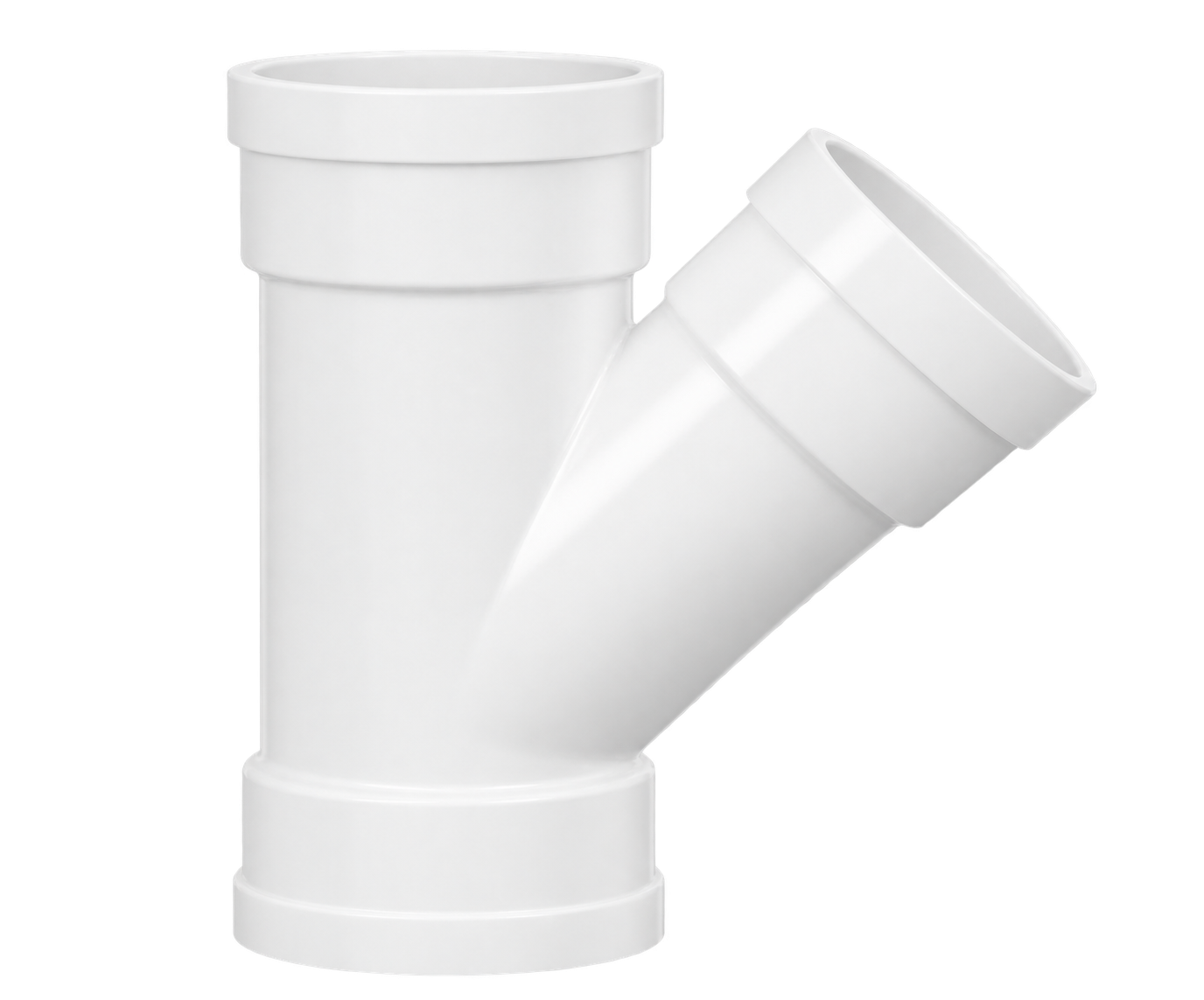 ដំណបីផ្លូវទំហំស្មើ PVC-U 45°
