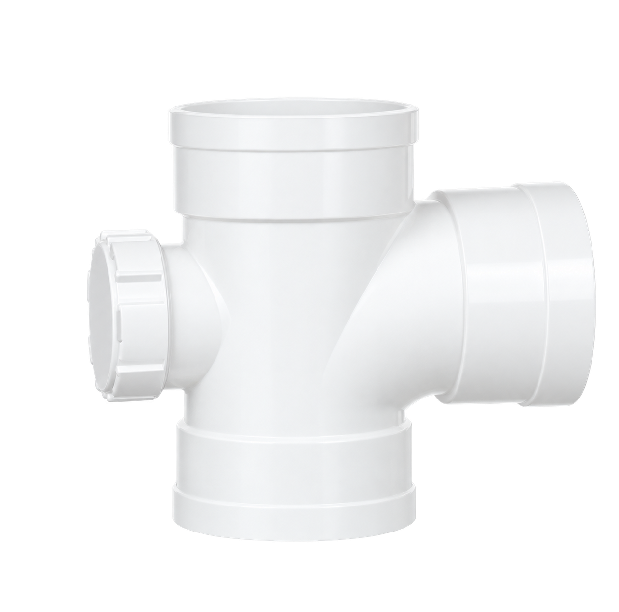 ដំណបីផ្លូវកោង PVC-U មានរន្ធត្រួតពិនិត្យ