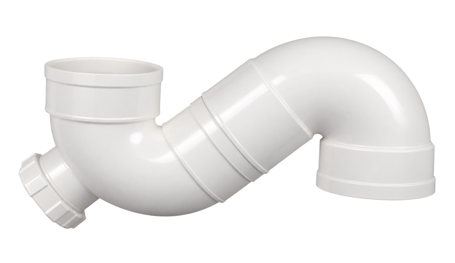 ដំណទប់ក្លិនរាង S PVC-U មានរន្ធត្រួតពិនិត្យ