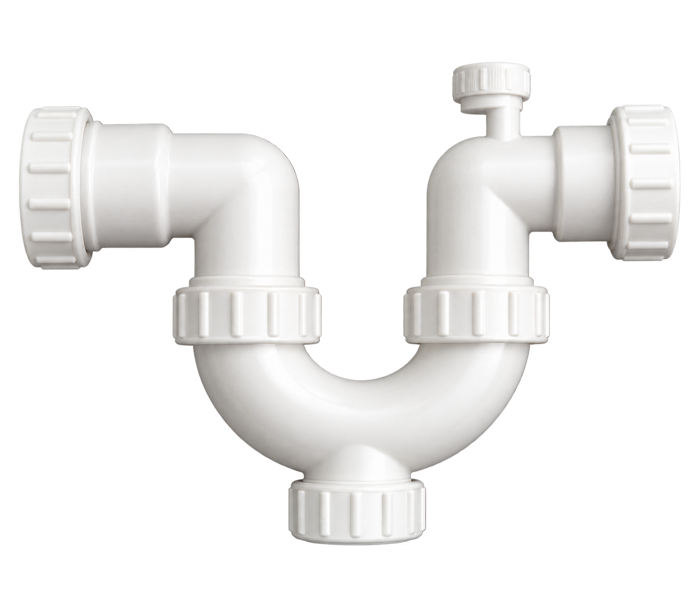 ដំណទប់ក្លិនរាង U PVC-U មានរន្ធត្រួតពិនិត្យ និងដំណភ្ជាប់ស៊ីផុង