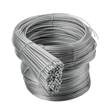 Construction Steel Rebar Rod On Transparent