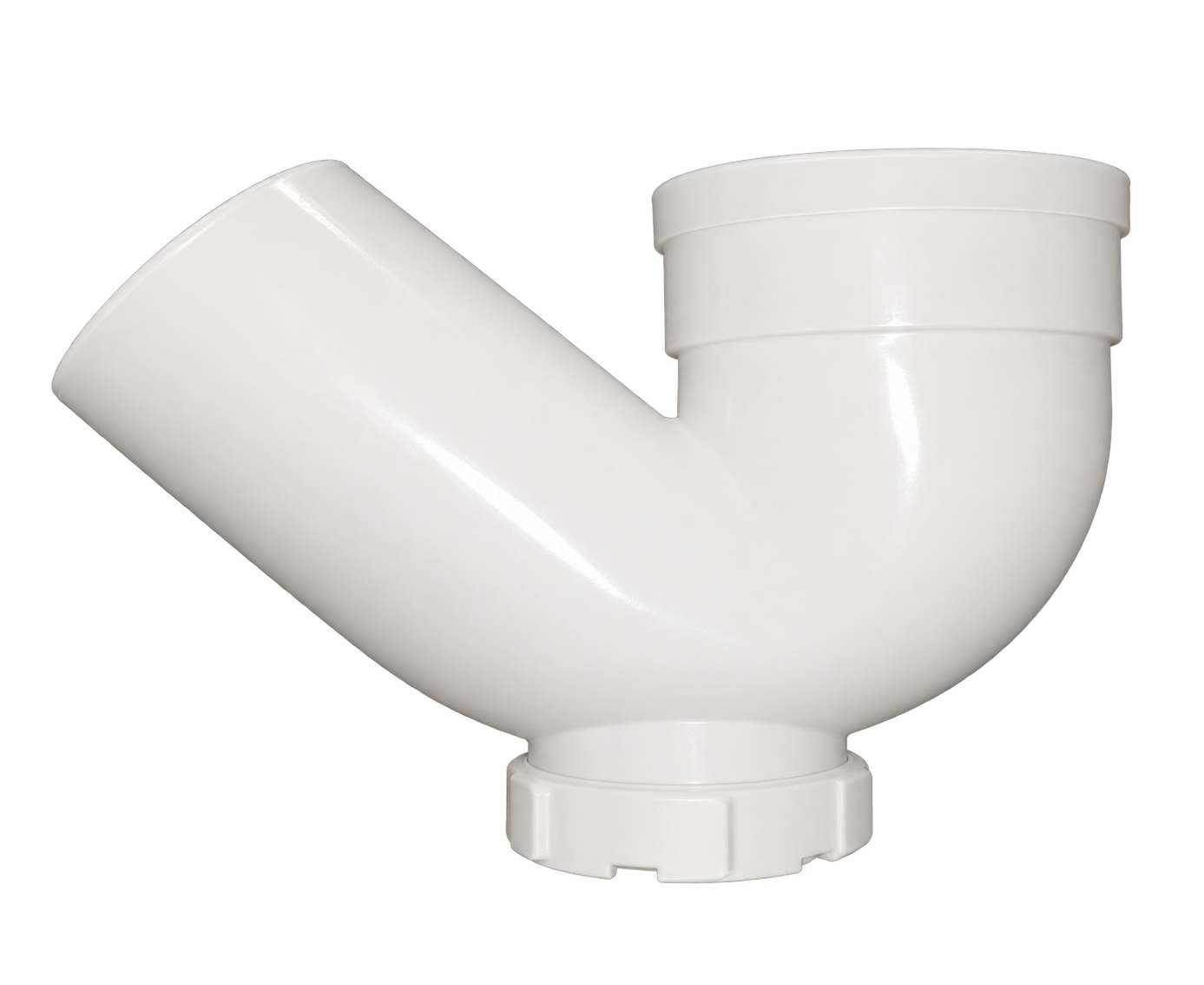 ដំណទប់ក្លិន PVC-U មានរន្ធស៊កមួយ និងរន្ធត្រួតពិនិត្យ